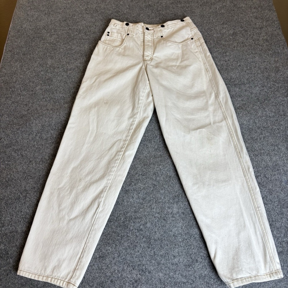 Vintage Rag Wear‎ Jeans Men's 31x32 White Leather Patch